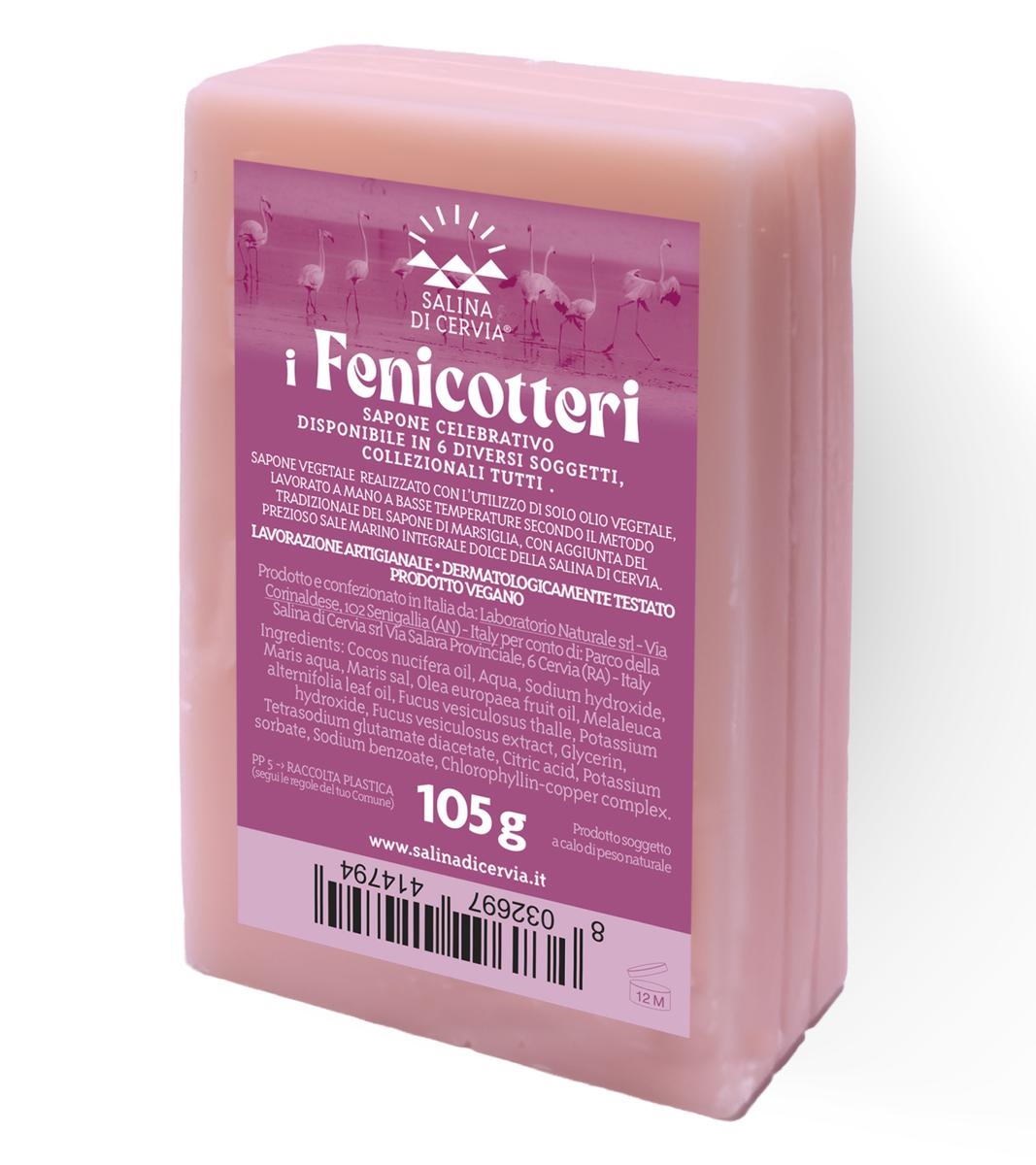 Sapone vegetale al sale dolce di cervia "Fenicotteri"